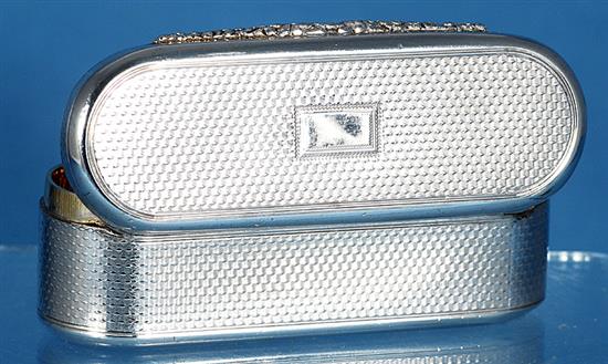 A large George IV Britannia standard silver table snuff box, Length 104mm Width 48mm Weight 5.4oz/153grms